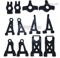 MJX Hyper Go 14301 14302 Parts front and rear swing arm set,rear fixed seat,front steering seat.MJX Hyper Go 14301 14302 RC Car Replacement Accesories.