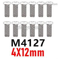 MJX Hyper Go 14301 14302 Parts M4127 Machine Screws.4X12mm.Total 12pcs.MJX Hyper Go 14301 14302 RC Car Replacement Accesories.