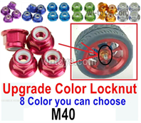 MJX Hyper Go H16 H16E H16H H16P Parts Upgrade Metal Color Lock Nut for the Whee.M40.Total 4 pcs.8 Color you can choose.MJX H16 H16E H16H H16P RC Car Replacement Accesories.