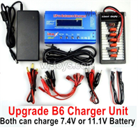 MJX Hyper Go H16 H16E H16H H16P Parts Upgrade B6 Charger unit.It can charger 2s or 3s 6x battery at the same time.Power.B6 Charger.1-To-6 Parallel charging Board.MJX H16 H16E H16H H16P RC Car Replacement Accesories.