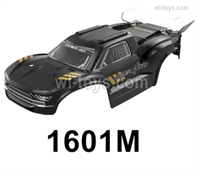 MJX Hyper Go H16BM H16GT H16DR Parts 1601M Body shell Cover.It is suit for MJX Hyper go H16BM H16GT H16DR H16E 16209 16210 RC Car.Black Color.MJX H16BM H16GT H16DR RC Car Replacement Accesories.