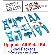 MJX Hyper Go H16BM H16GT H16DR Parts Upgrade ALL Metal kit.8-In-1 Package.There are 3 Color you can choose.MJX H16BM H16GT H16DR RC Car Replacement Accesories.