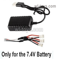 MJX Hyper Go H16BM H16GT H16DR Parts 7.4V USB Charger and 1-to-3 Charging convert wire.It can charge 3x 7.4V Battery at the same time.MJX H16BM H16GT H16DR RC Car Replacement Accesories.