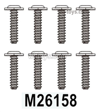 MJX Hyper Go H16BM H16GT H16DR Parts M26158 Fixed screws for the Wheels.Total 8pcs.MJX H16BM H16GT H16DR RC Car Replacement Accesories.