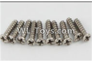 PXtoys 9301 Spare parts P88004 Round Head screws(10pcs)-2.3x8mm,PXtoys 9301 RC Car Parts,PXtoys 9301 RC Truck Spare parts Accessories,1:18 4WD High Speed Buggy Parts