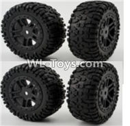 PXtoys 9301 Spare parts-22-02 9301 Wheel unit(4 set)-Can only be used for 9301 Car,PXtoys 9301 RC Car Parts,PXtoys 9301 RC Truck Spare parts Accessories,1:18 4WD High Speed Buggy Parts