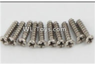 PXtoys 9302 Spare parts P88004 Round Head screws(10pcs)-2.3x8mm,PXtoys 9302 RC Car Parts,PXtoys 9302 RC Truck Spare parts Accessories,1:18 4WD High Speed Buggy Parts