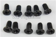 PXtoys 9302 Spare parts P88006 Flat head screws(10pcs)-2.5x6mm,PXtoys 9302 RC Car Parts,PXtoys 9302 RC Truck Spare parts Accessories,1:18 4WD High Speed Buggy Parts