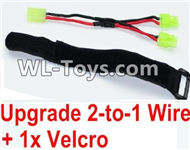 PXtoys 9302 Spare parts-32-04 Upgrade 2-to-1 wire and Velcro-Two battery can use together,Run 2x Time than usual,PXtoys 9302 RC Car Parts,PXtoys 9302 RC Truck Spare parts Accessories,1:18 4WD High Speed Buggy Parts