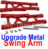 REMO HOBBY 1025 Parts-114-01 Upgrade Metal Front and Rear Swing arm(2pcs)-Red,REMO HOBBY 1025 Rc Car Spare Parts Replacement Accessories,1025 1:10 Scale BRUSHED RC Racing Truck Parts rc off-road car Parts,Truck Car Parts