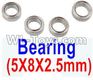 REMO HOBBY 1021 1025 Parts-117-01 Bearing 5X8X2.5mm(4PCS),REMO HOBBY 1021 Rc Car Spare Parts Replacement Accessories,1021 1:10 Scale BRUSHED RC Racing Truck Parts rc off-road car Parts,Truck Car Parts