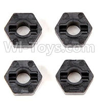 REMO HOBBY 1025 Parts-13-01 P2021 Hexagonal wheel seat(4pcs)-Black,REMO HOBBY 1025 Rc Car Spare Parts Replacement Accessories,1021 1:10 Scale BRUSHED RC Racing Truck Parts rc off-road car Parts,Truck Car Parts
