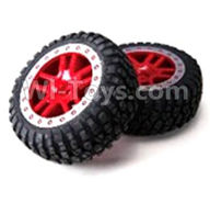 REMO HOBBY 1025 Parts-36-02 RP2046 Whole wheel unit(2pcs)-Red,REMO HOBBY 1025 Rc Car Spare Parts Replacement Accessories,1021 1:10 Scale BRUSHED RC Racing Truck Parts rc off-road car Parts,Truck Car Parts