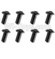 REMO HOBBY 1025 Parts-89-04 F5204 Inner-Hexagon haft-round head screws(8pcs)-M3X10mm,REMO HOBBY 1025 Rc Car Spare Parts Replacement Accessories,1021 1:10 Scale BRUSHED RC Racing Truck Parts rc off-road car Parts,Truck Car Parts