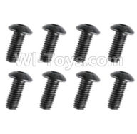 REMO HOBBY 1021 Parts-89-08 F5208 Inner-Hexagon haft-round head screws(8pcs)-M4X10mm,REMO HOBBY 1021 Rc Car Spare Parts Replacement Accessories,1021 1:10 Scale BRUSHED RC Racing Truck Parts rc off-road car Parts,Truck Car Parts