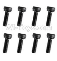REMO HOBBY 1025 Parts-89-16 F5216 Inner-Hexagon Cup head screws(8pcs)-M2.5X8mm,REMO HOBBY 1025 Rc Car Spare Parts Replacement Accessories,1021 1:10 Scale BRUSHED RC Racing Truck Parts rc off-road car Parts,Truck Car Parts