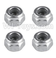 REMO HOBBY 1021 Parts-90-01 F5225 M3 Locknut(4pcs),REMO HOBBY 1021 Rc Car Spare Parts Replacement Accessories,1021 1:10 Scale BRUSHED RC Racing Truck Parts rc off-road car Parts,Truck Car Parts