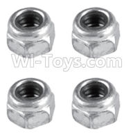 REMO HOBBY 1021 Parts-90-03 F5227 M5 Locknut(4pcs),REMO HOBBY 1021 Rc Car Spare Parts Replacement Accessories,1021 1:10 Scale BRUSHED RC Racing Truck Parts rc off-road car Parts,Truck Car Parts