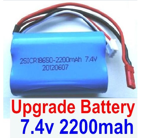 SG 1603 SG1603 Upgrade 7.4V 2200MAH Battery With JST Plug(1pcs)-Size-65X38X18mm. SG 1603 SG1603 Parts, SG 1/16 Car Parts.