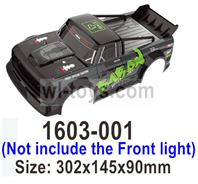 SG 1603 SG1603 Body shell Cover-1603-001.Not include the Front Light-302X45X90mm. SG 1603 SG1603 Parts, SG 1/16 Car Parts.