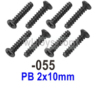 SG 1603 SG1603 Screws.1603-055.PB 2x10mm.Total 8pcs. SG 1603 SG1603 Parts, SG 1/16 Car Parts.