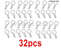 SG 1604 SG1604 R-Clips for the Body shell Cover. It Includes 32pcs-K939-49. SG 1604 SG1604 Parts, SG 1/16 Car Parts.