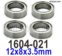 SG 1604 SG1604 Ball Bearings-1604-021-12x8x3.5mm-4pcs. SG 1604 SG1604 Parts, SG 1/16 Car Parts.