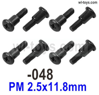 SG 1604 SG1604 Step screws-1604-048-PM 2.5x11.8mm.Total 8pcs. SG 1604 SG1604 Parts, SG 1/16 Car Parts.