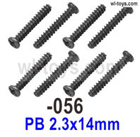 SG 1604 SG1604 Screws.1604-056.PB 2.3x14mm. Total 8pcs. SG 1604 SG1604 Parts, SG 1/16 Car Parts.