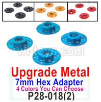 SG 2801 SG2801 Parts Upgrade Metal 7mm Hex Adapter.P28-018(2).Total 4 color you can choose.SG 1/28 Car Parts.