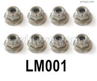 SG 2801 SG2801 Parts LM001 M3 Hexagon Anti-Lock Nut.Total 8pcs.SG 1/28 Crawler Lock nut Accessories.