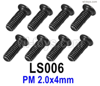 SG 2801 SG2801 Screws Parts LS005 Screws.Phillips Round Head Screws.PM 1.4x6mm.Total 8pcs.SG 1/28 Car Parts.