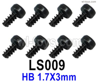 SG 2801 SG2801 Screws Parts LS009 Screws.Phillips Round Head Self-tapping Screws.HB 1.7x3mm.Total 8pcs.SG 1/28 Car Parts.