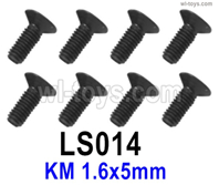 SG 2801 SG2801 Screws Parts LS014 Screws.PPhillips Countersunk Head Screw.KM 1.6x5mm.Total 8pcs.SG 1/28 Car Parts.