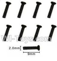 SuBotech BG1506 WLS003 Countersunk head screws(8pcs)-M2X9KB,Subotech BG1506 RC Car Spare parts Accessories,1:12 4WD BG1506 RC Racing Car parts,High Speed Drifting Buggy Parts
