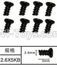 SuBotech BG1507 WLS005 Countersunk head screws(8pcs)-M2.6X5KB,Subotech BG1507 RC Car Spare parts Accessories,1:12 4WD BG1507 RC Racing Car parts,High Speed Drifting Buggy Parts