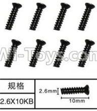 SuBotech BG1507 WLS009 Countersunk head screws(8pcs)-M2.6X10KB,Subotech BG1507 RC Car Spare parts Accessories,1:12 4WD BG1507 RC Racing Car parts,High Speed Drifting Buggy Parts