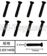 SuBotech BG1507 WLS012 Countersunk head screws(8pcs)-M2.6X14KB,Subotech BG1507 RC Car Spare parts Accessories,1:12 4WD BG1507 RC Racing Car parts,High Speed Drifting Buggy Parts