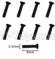 SuBotech BG1518 WLS003 Countersunk head screws(8pcs)-M2X9KB,Subotech BG1518 RC Car Spare parts Accessories,1:12 4WD BG1518 RC Racing Car parts,High Speed Drifting Buggy Parts