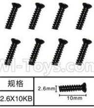 SuBotech BG1518 WLS009 Countersunk head screws(8pcs)-M2.6X10KB,Subotech BG1518 RC Car Spare parts Accessories,1:12 4WD BG1518 RC Racing Car parts,High Speed Drifting Buggy Parts