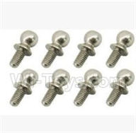 SuBotech BG1518 WLS018 Ball-Head Screws(8pcs),Subotech BG1518 RC Car Spare parts Accessories,1:12 4WD BG1518 RC Racing Car parts,High Speed Drifting Buggy Parts