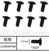 SuBotech BG1509 WLS004 Machine PWB Screws(8pcs)-M2.5X6X6PWB,Subotech BG1509 RC Car Spare parts Accessories,1:12 4WD BG1509 RC Racing Car parts,High Speed Drifting Buggy Parts
