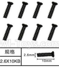 SuBotech BG1509 WLS009 Countersunk head screws(8pcs)-M2.6X10KB,Subotech BG1509 RC Car Spare parts Accessories,1:12 4WD BG1509 RC Racing Car parts,High Speed Drifting Buggy Parts