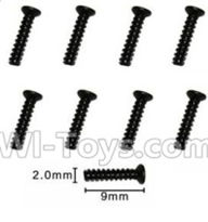 SuBotech BG1513 WLS003 Countersunk head screws(8pcs)-M2X9KB,Subotech BG1513 RC Car Spare parts Accessories,1:12 4WD BG1513 RC Racing Car parts,High Speed Drifting Buggy Parts