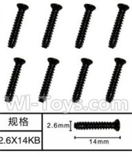 SuBotech BG1513 WLS012 Countersunk head screws(8pcs)-M2.6X14KB,Subotech BG1513 RC Car Spare parts Accessories,1:12 4WD BG1513 RC Racing Car parts,High Speed Drifting Buggy Parts
