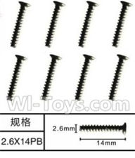SuBotech BG1513 WLS013 Countersunk head screws(8pcs)-M2.6X14PB,Subotech BG1513 RC Car Spare parts Accessories,1:12 4WD BG1513 RC Racing Car parts,High Speed Drifting Buggy Parts