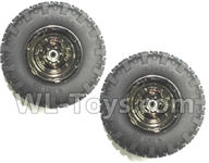 Subotch BG1515 Parts-17-01 CJ0036 Whole Wheel Assembly(2 set)-Include the Tire Lether,Wheel Hub,Subotech BG1515 RC Car Spare parts Accessories,1:12 4WD BG1515 RC Racing Car parts,High Speed Drifting Buggy Parts
