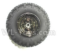 Subotch BG1515 Parts-17-02 CJ0036 Whole Wheel Assembly(1 set)-Include the Tire Lether,Wheel Hub,Subotech BG1515 RC Car Spare parts Accessories,1:12 4WD BG1515 RC Racing Car parts,High Speed Drifting Buggy Parts