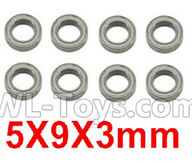 Subotch BG1515 Parts-96-28 WZC002 Ball Bearing(8pcs)-5X9X3mm,Subotech BG1515 RC Car Spare parts Accessories,1:12 4WD BG1515 RC Racing Car parts,High Speed Drifting Buggy Parts