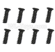Subotech BG1520 screws-2.6X8 flat head screws(8pcs)-WLS008